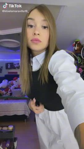 Ass Flashing Thong TikTok Upskirt gif