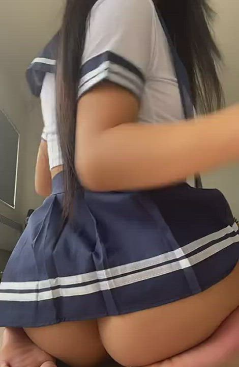 Asian Ass Schoolgirl gif