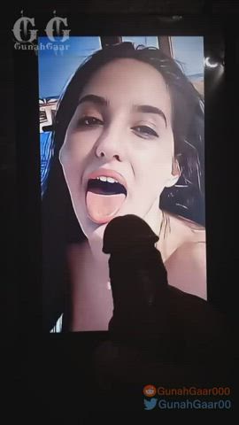 Indian actress nora fatehi cumtribute