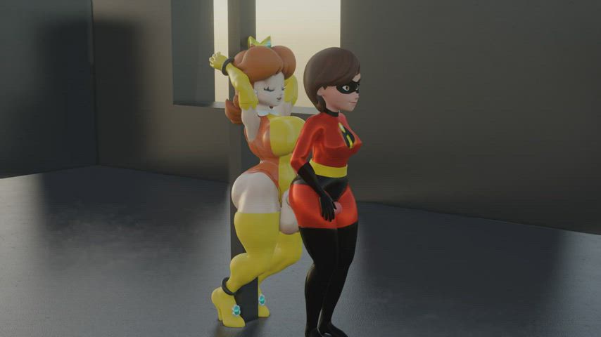 Daisy and Elastigirl (zibu) [Mario Bros, The Incredibles]