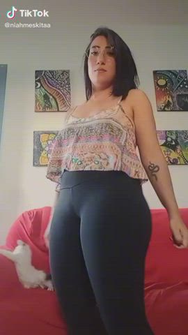 big ass camel toe homemade leggings milf pussy pussy lips tiktok wife gif