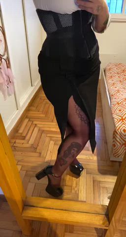 Clothed Femdom Heels gif