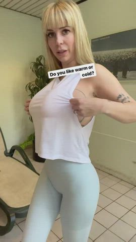 blonde natural tits tiktok gif