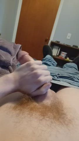 Jerking my huge cock