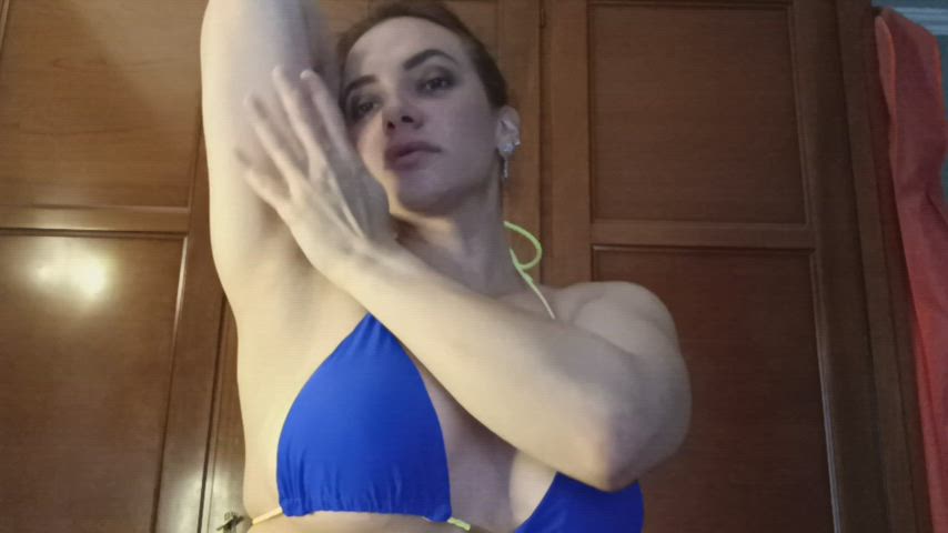 armpits bikini fetish muscles muscular girl muscular milf power angel gif