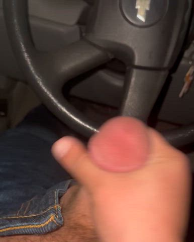 Cumming in my car