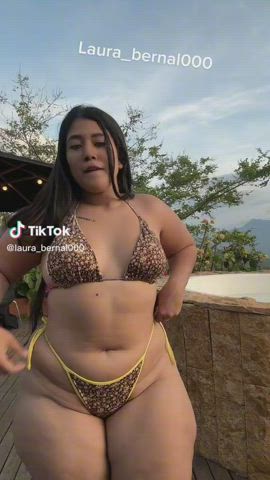 ass bbw big ass bikini chubby non-nude thick thighs tiktok gif