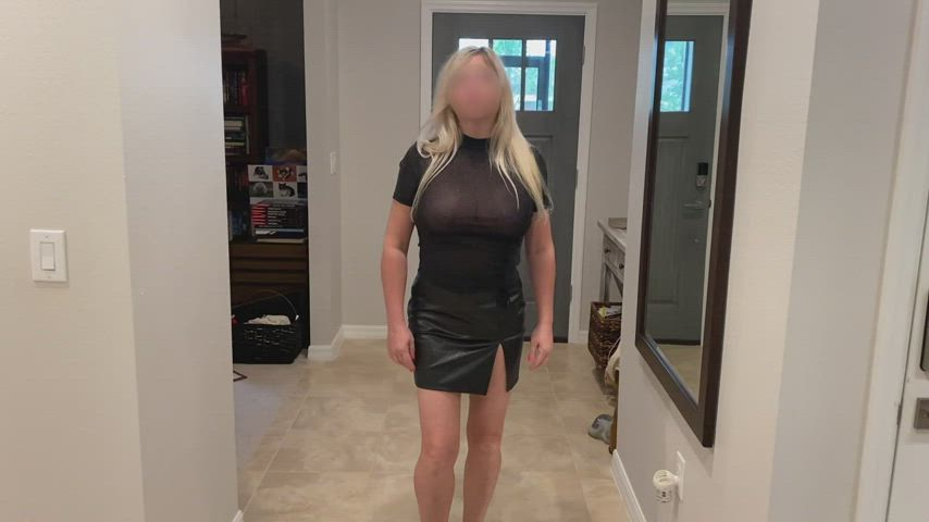 big tits hotwife huge tits milf see through clothing sheer clothes swinger gif