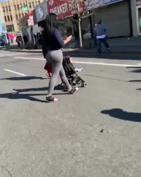 Big booty mommy on the street