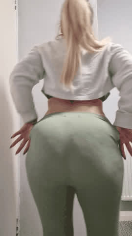 ass big ass blonde pawg thick thong undressing gif