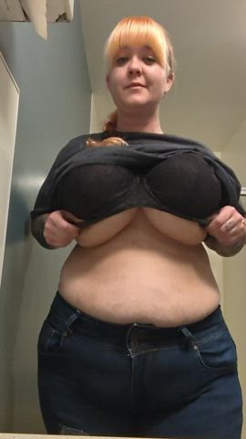 bbw big tits busty huge tits titty drop gif