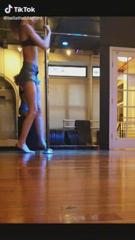 Pole Dance Skinny Trans Woman gif