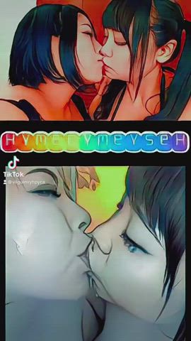 asian french kissing kiss kissing r/japanesekissing r/juicyasians gif