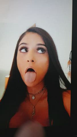 cum tongue fetish tribute gif