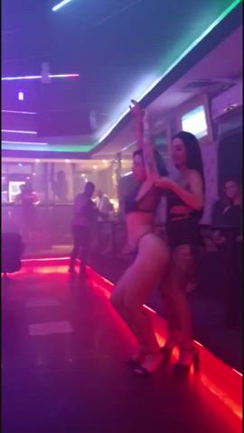 blue dancing pole dance strip stripper striptease gif