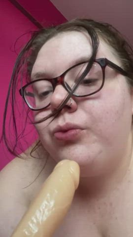 BBW Blowjob Spit gif