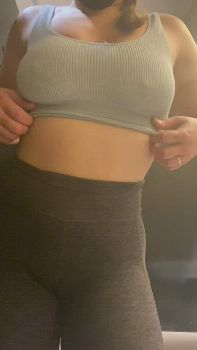 Titty drop after a workout