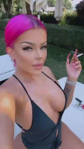 Bikini Boobs Smoking gif