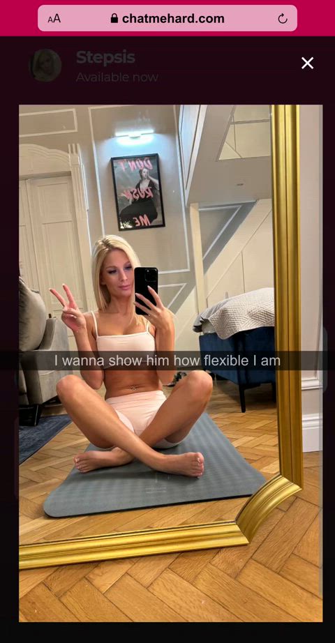 blonde candee licious step-sister yoga gif