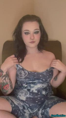 Alt Boobs Chubby Emo Goth NSFW OnlyFans Teen Tits gif