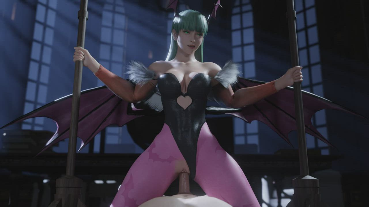 Morrigan riding (LazyProcrastinator) [Darkstalkers]