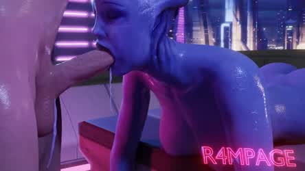 Liara Sloppy Blowjob (R4mpage) [Mass Effect]