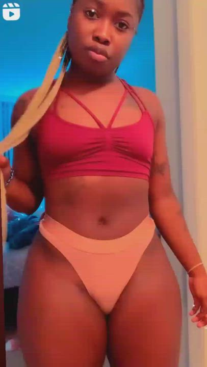 Cute Ebony Thick gif