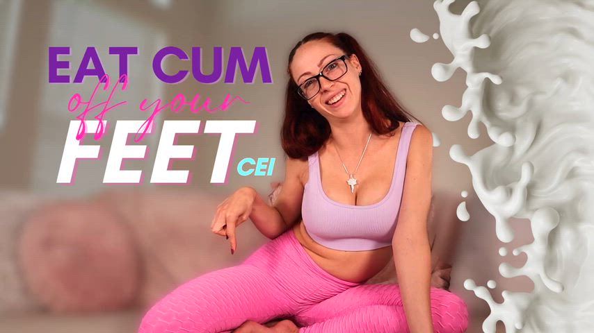 Eat Cum off your Feet CEI JOI 💦 👅 NEW Cum Eating Instructions clip by Goddess