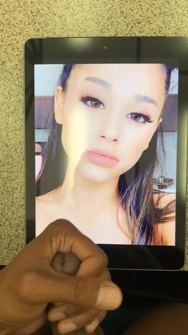 Ariana Grande Cum Cumshot gif