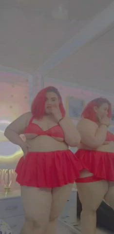 bbw chubby dancing strip striptease gif