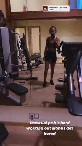 rita ora spandex workout gif