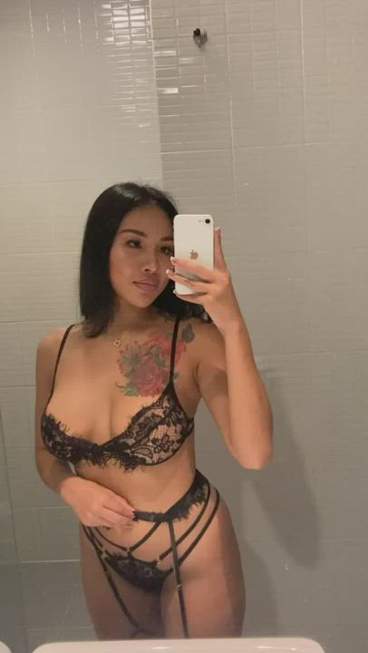 Bathroom Censored Lingerie gif