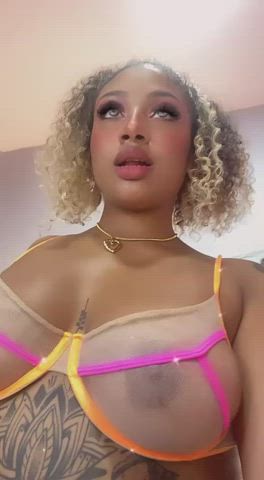 big tits blonde brunette curvy latina sucking tease teasing gif