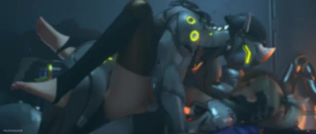 3D, Animated, Blender, Genji, Mercy, Overwatch, Sound, Velocihaxor