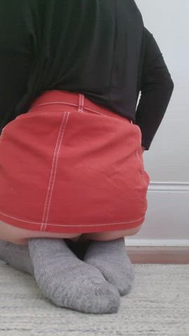 ass knee high socks skirt socks thong trans trans-girls gif