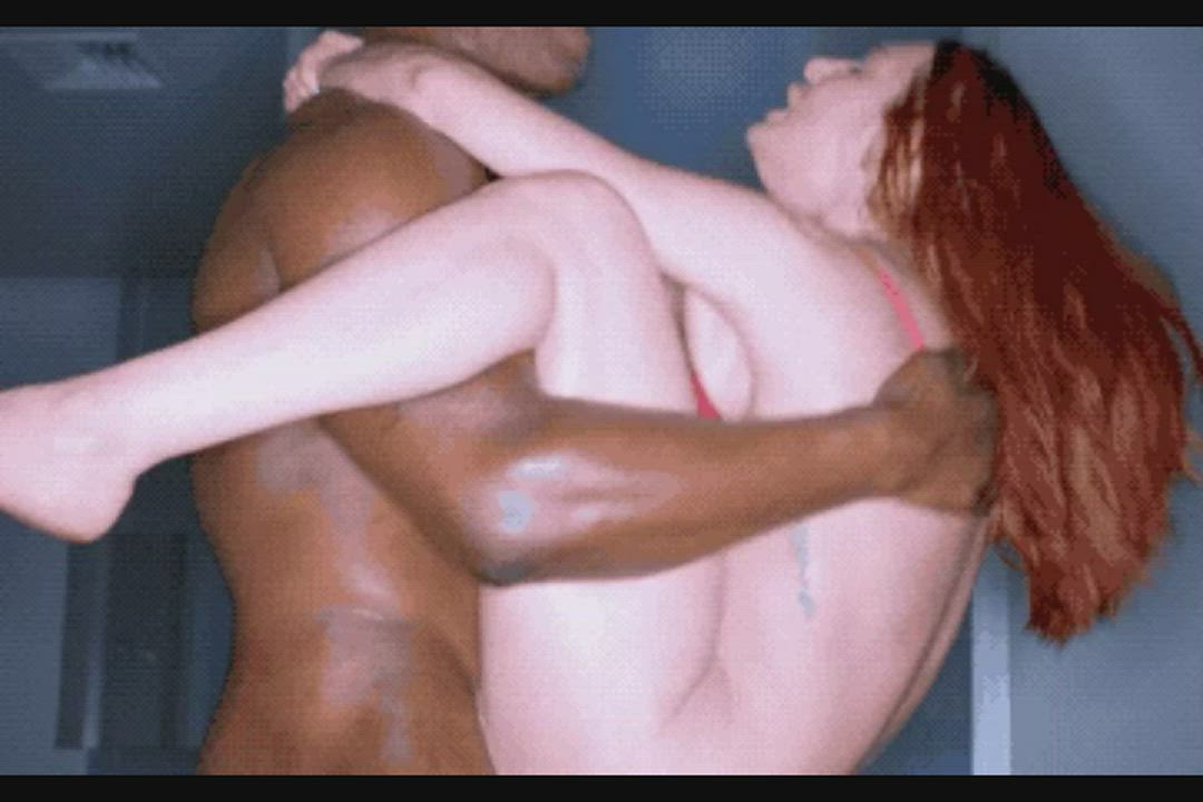 Interracial Oral Redhead gif