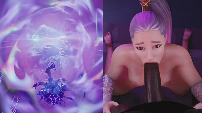3D Animation Ariana Grande BBC Rule34 SFM Split Screen Porn White Girl gif