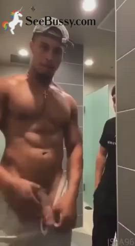 cock exhibitionist gay gym homemade muscles public gif