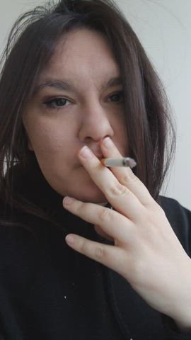 brunette fetish smoking gif