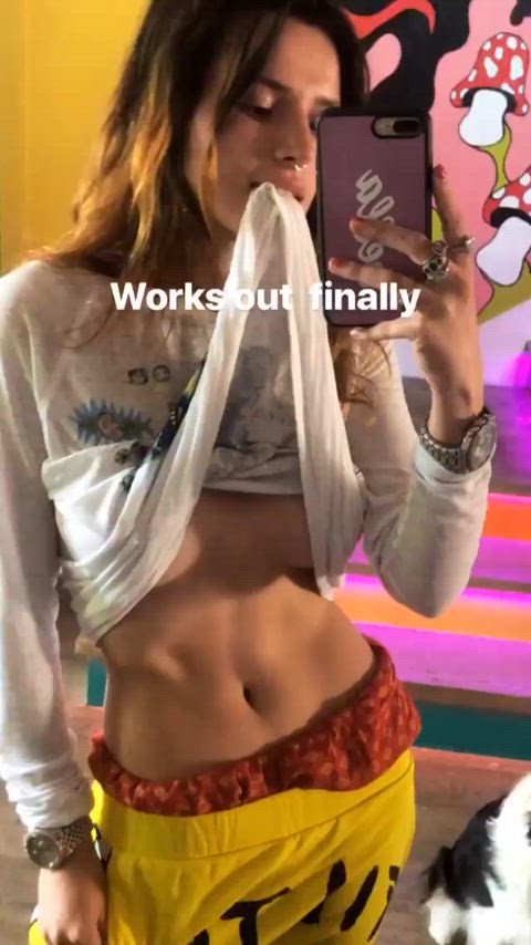 abs babe bella thorne big tits brunette celebrity gif