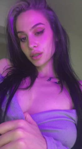 I want you to cum on my boobs