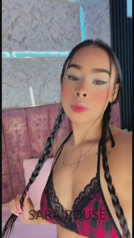 ebony public tits gif