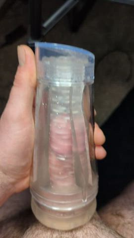 cock cum cumshot fleshlight male masturbation masturbating solo gif