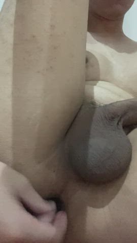 Anal Dildo Saliva gif