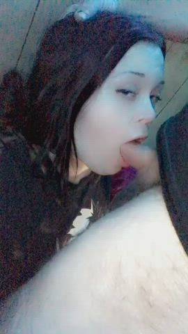 balls sucking blowjob deepthroat face fuck gagging homemade real couple thick throat