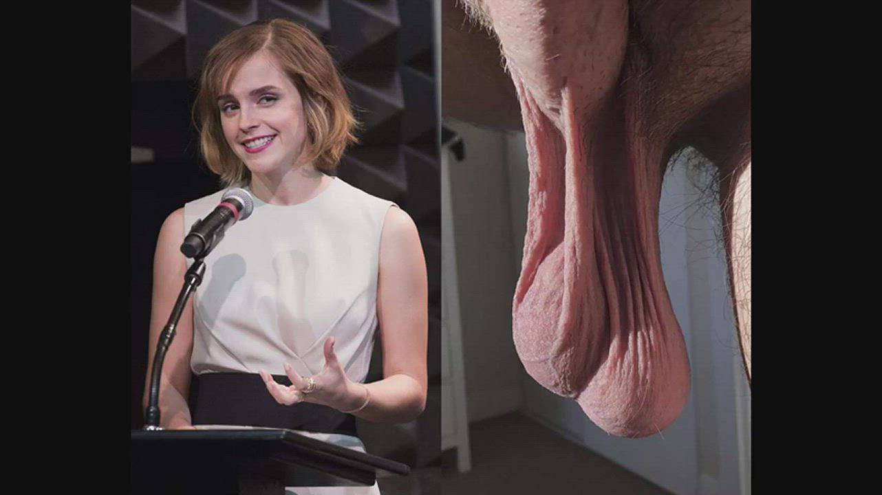 BabeCock Emma Watson Split Screen Porn gif
