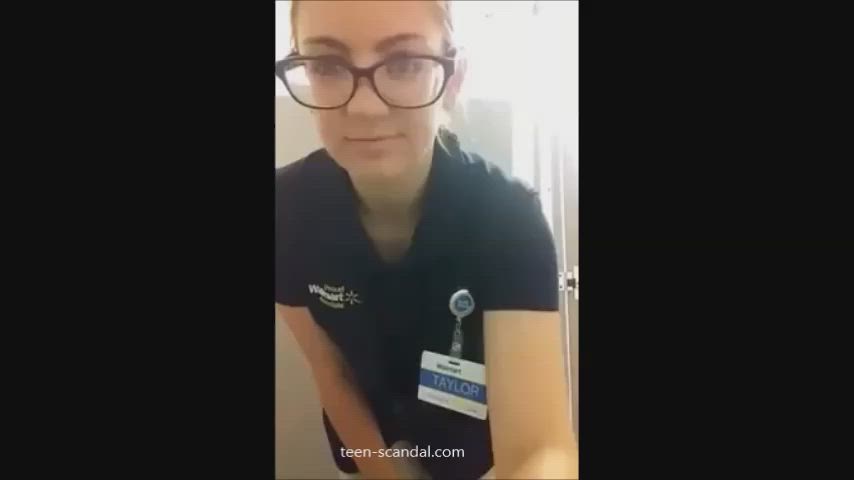 Amateur Big Tits Masturbating Toilet Worker gif
