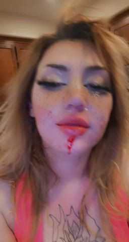 I sucked dick til my lip busted, got cum all over my face and then spit on🤗