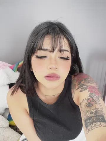 ahegao goth latina gif