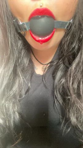 Alt Ball Gagged Saliva Spit gif